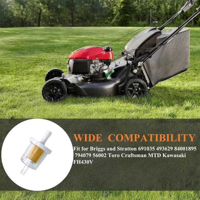 Detalle 2 de Aurdox Universal 40 Micron 5/16" Inline Fuel Filter Kit for small engines