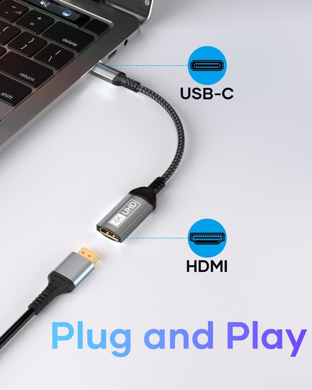 Thumbnail 3 de Nersligek Adaptador USB C a HDMI 4K