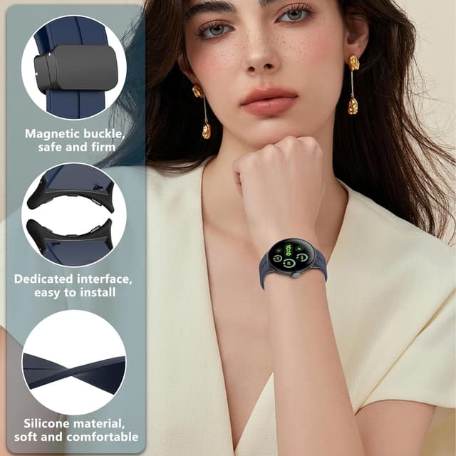 Detalle de MaEiol Pixel Watch silicone straps 45mm