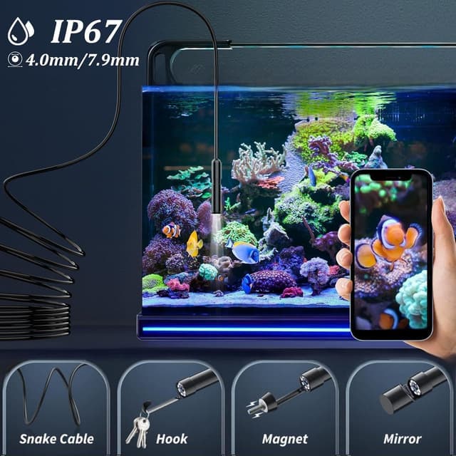 Thumbnail 2 de Endoscope Inspection Camera with Lights 1920P