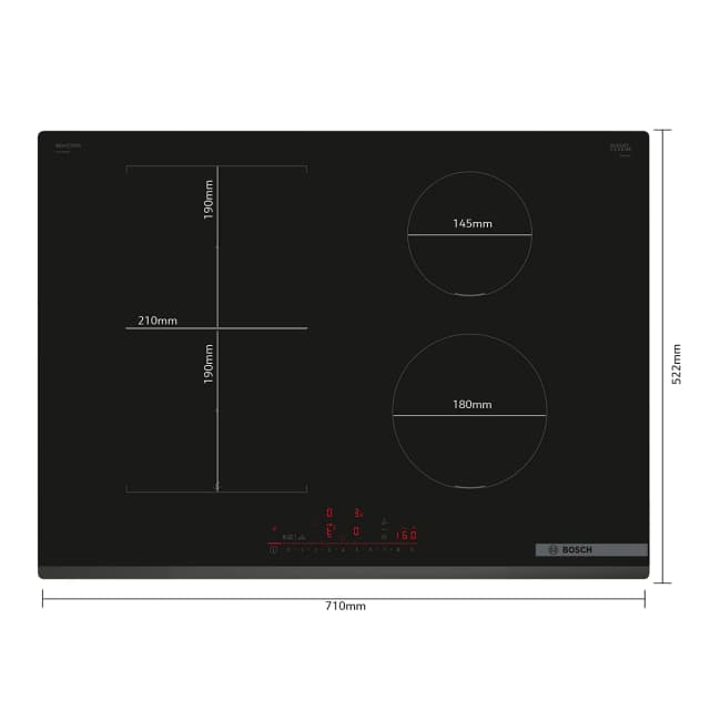 Detalle 2 de Bosch PVS731HC1E placa de inducción 70 cm