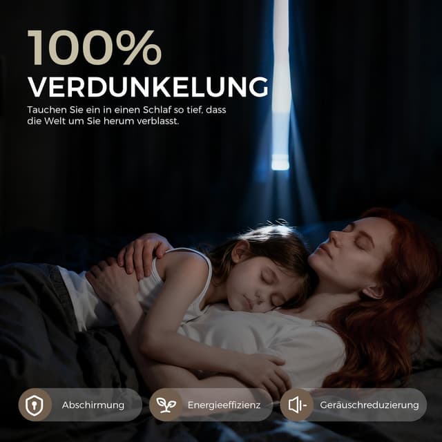 Detalle de Runyéla Verdunklungsvorhänge Leinen 245×200 cm