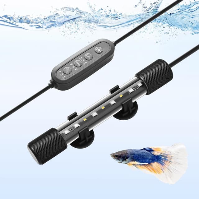 Detalle de PYPABL 18cm Submersible Aquarium LED Light (IP68, 24/7 modes, dimming & timing)