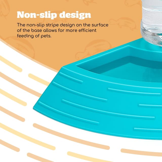 Detalle 2 de Nobleza alimentatore automatico per rettili con distributore d’acqua e ciotola 2 in 1 (Blu, Taglia L)