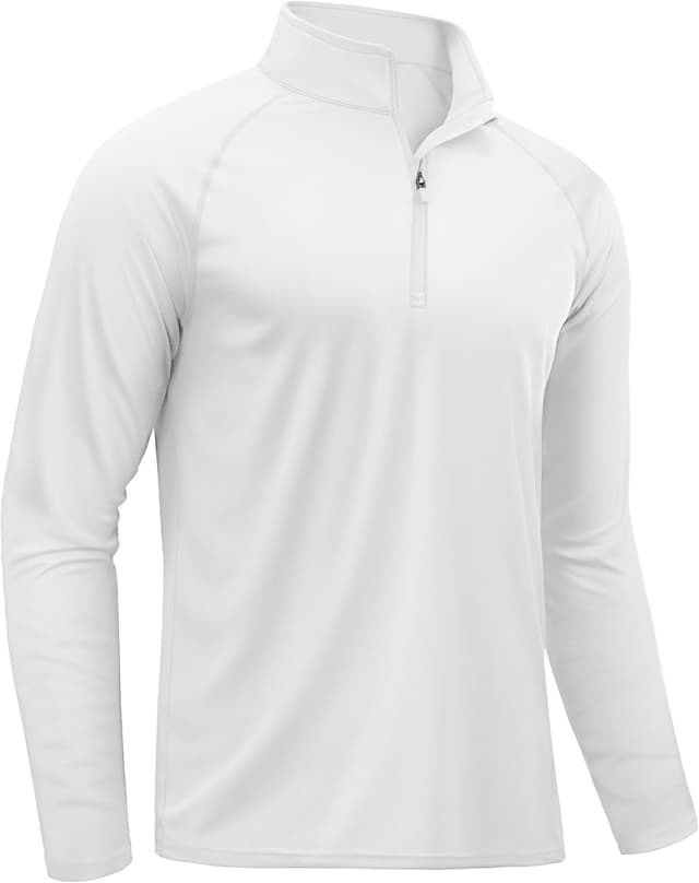 Detalle de UV-Schutz Langarm-Rashguard für Herren mit 1/4-Reißverschluss (UPF 50+)