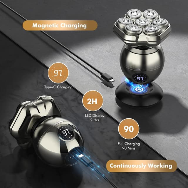 Thumbnail 4 de ETENTOUS 2025 Magnetic Head Shaver 90min