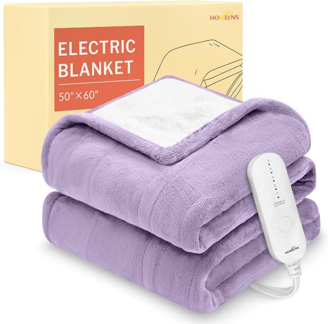 Detalle de HOMLYNS LuxeHeat Heated Blanket 50x60 inches
