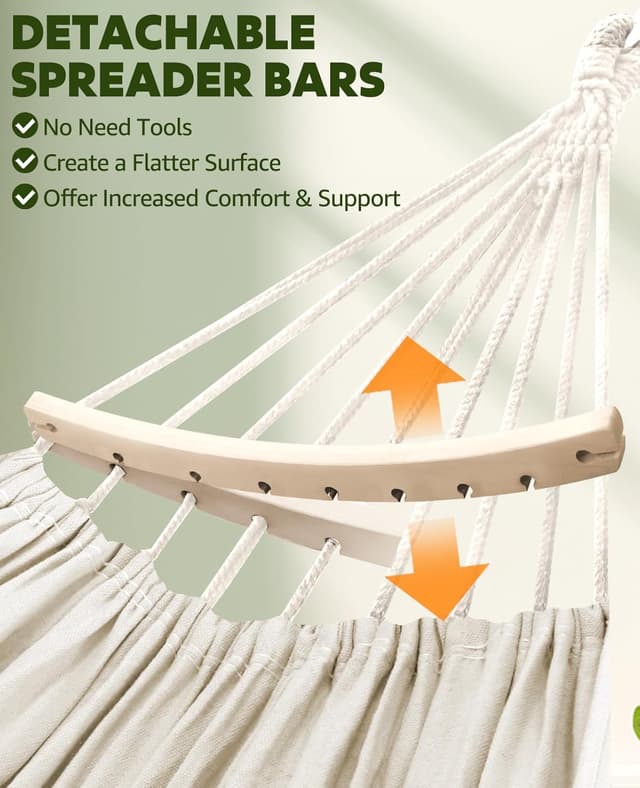 Detalle de Chihee Baumwoll-Hängematte 300x150 cm