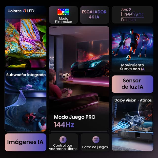 Detalle de Hisense 100E7Q Pro 100" QLED 4K