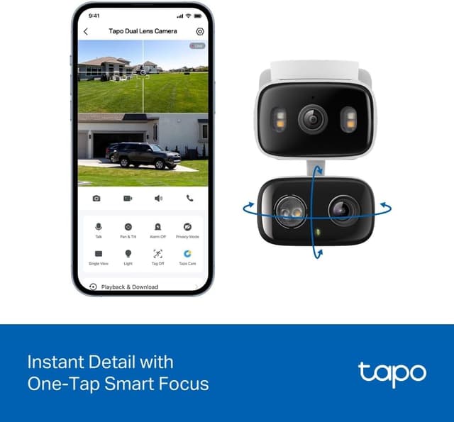 Detalle de Tapo TC34 2K Dual Lens Outdoor Camera