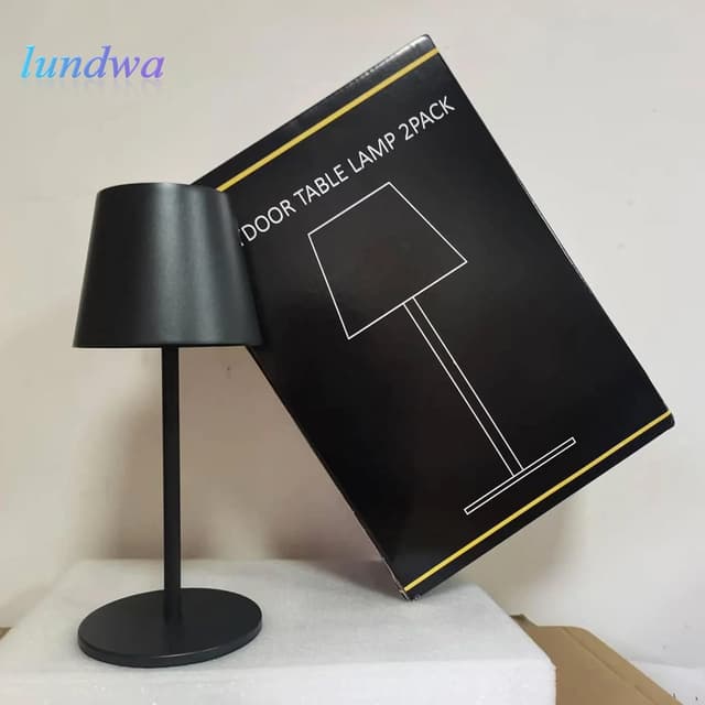 Thumbnail 1 de lundwa dimmbare Akku-Tischleuchten (2er-Set) 26 cm, 5000 mAh, 3 W, 3000 K, IP54 – Anthrazit