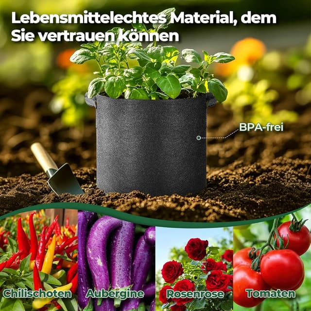 Thumbnail 6 de T4U Kartoffel Pflanzsack 27 L, 5er Set