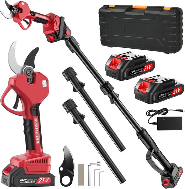 Detalle de Forbici Potatura a Batteria con Asta 2 m e Lama 50 mm (21V, 2 batterie 2Ah) per frutteto e giardino