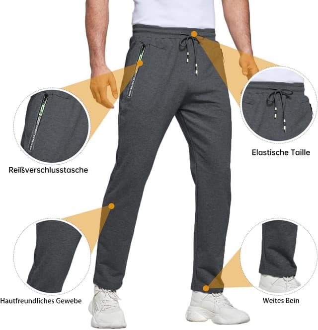 Thumbnail 3 de ZOXOZ Pantaloni Sportivi Uomo Cotone Elastico in Vita