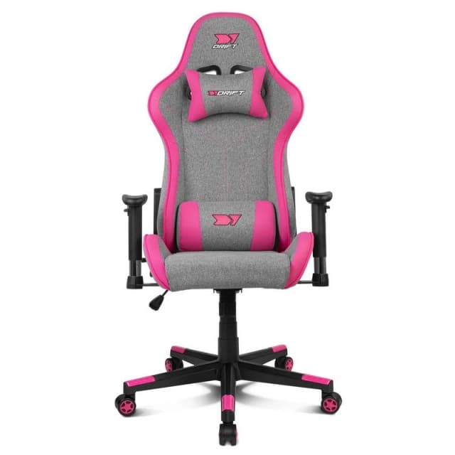 Detalle de Drift DR90 Pro silla gaming gris/rosa