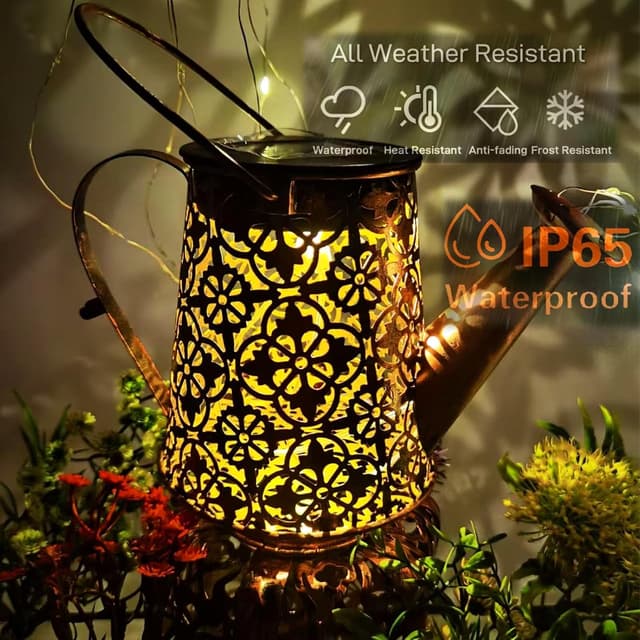 Detalle 2 de Watering Can Light Solar LED Outdoor Clover Shower Light (IP65 Waterproof, bracket included)