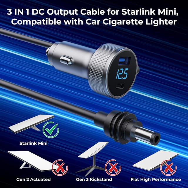 Detalle 2 de Starlink Mini Cable car charger 10FT
