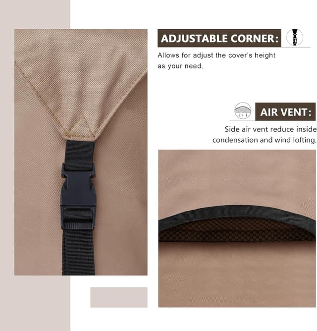 Detalle 1 de ULTCOVER Patio Table Cover 88 x 62 inch