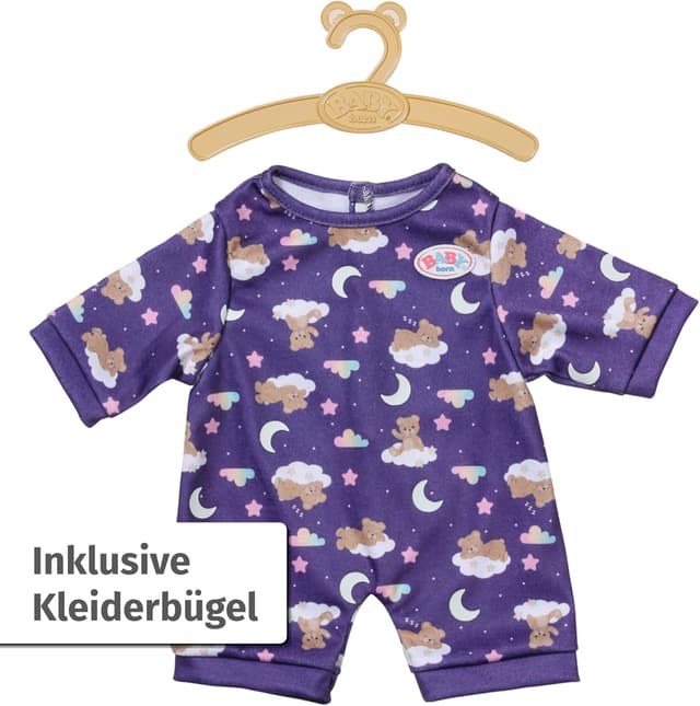Thumbnail 6 de Baby Born Teddy Schlafanzug (43 cm) – leuchtet im Dunkeln, Mond-Applikationen