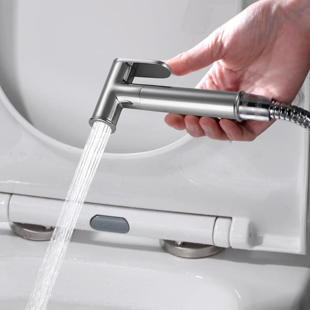 Detalle de Ibergrif M22015R doccetta per bidet con miscelatore, supporto e flessibile in finitura cromo