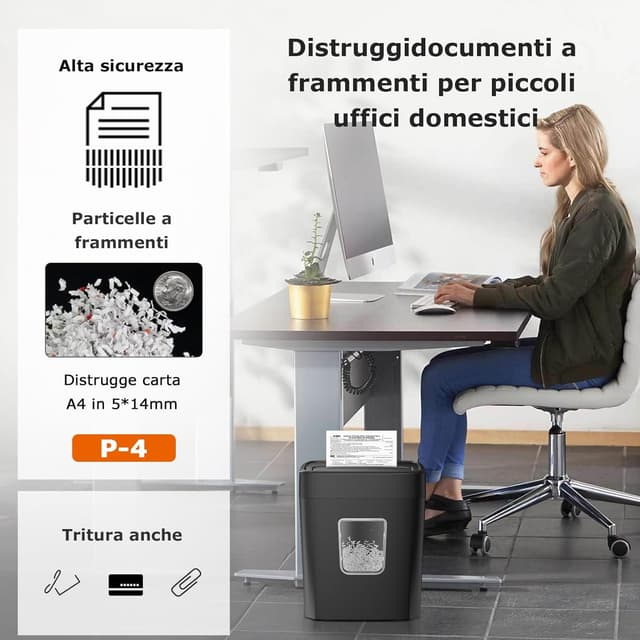 Detalle 2 de Bonsaii C261-C Distruggi Documenti 8 Fogli