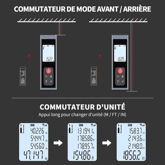 Thumbnail 3 de Hychika Mètre Laser Type C 60 m