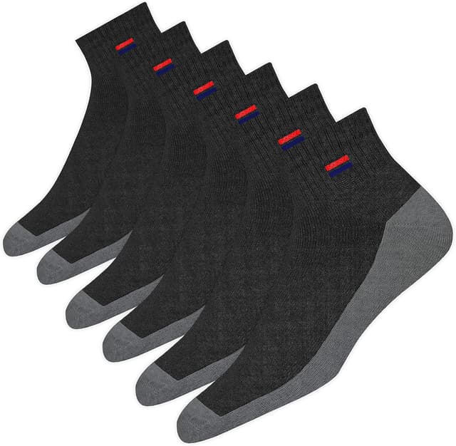 Detalle de NAVYSPORT Sneaker Socken (6 Paar) – kurze Baumwoll-Quarter-Sportsocken für Herren & Damen