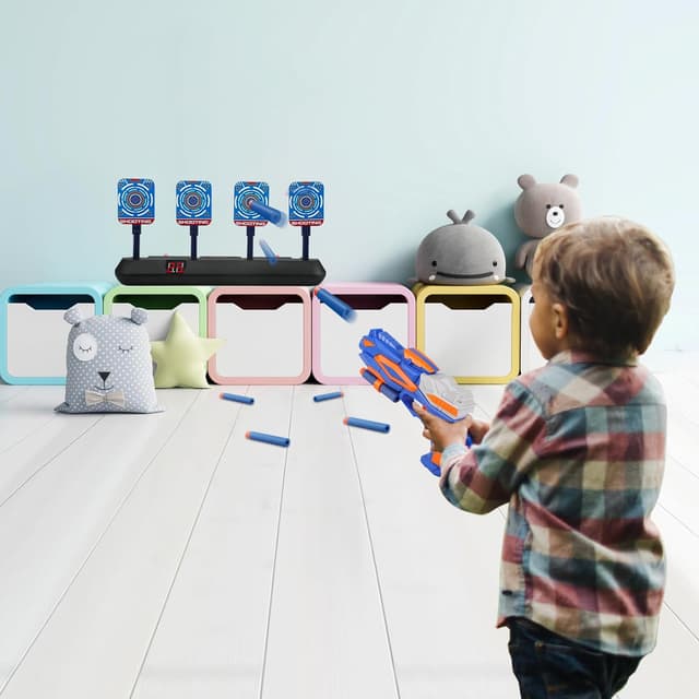 Detalle 2 de Diana electrónica con pistola y 20 dardos 20 piezas