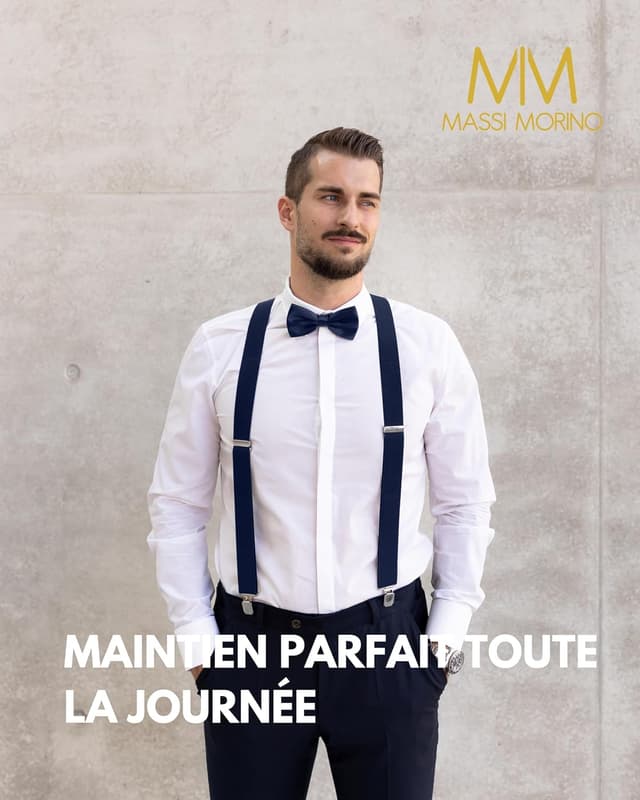 Thumbnail 4 de Massi Morino Bretelles avec noeud papillon