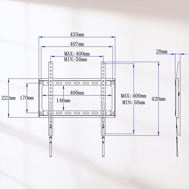 Thumbnail 6 de Fixed TV wall bracket 26-60 inch MD2361-K-02