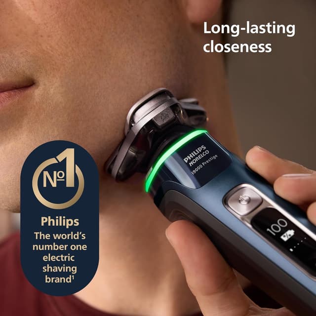 Detalle 2 de Philips Norelco Shaver i9000 Prestige (XP9201/88) Wet & Dry Electric Shaver with SenseIQ