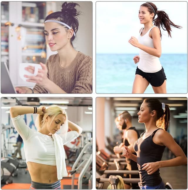 Thumbnail 6 de URAQT Sport Fascia per capelli antiscivolo elastica (set da 9, unisex) per sport, yoga e jogging