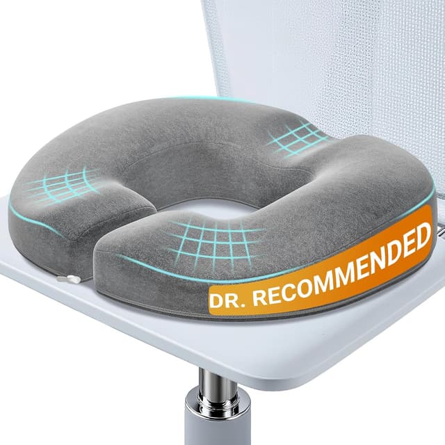 Detalle de Benazcap Donut Pillow Seat Cushion for Hemorrhoids & Coccyx Pain Relief