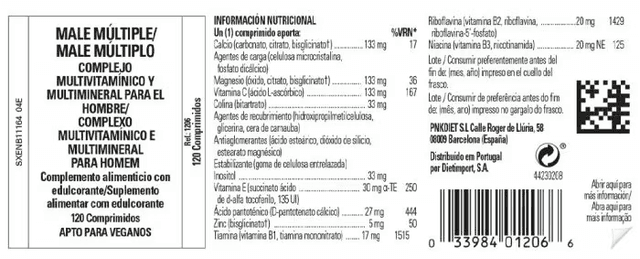 Thumbnail 1 de Solgar Male Múltiple 120 Comprimidos 💊