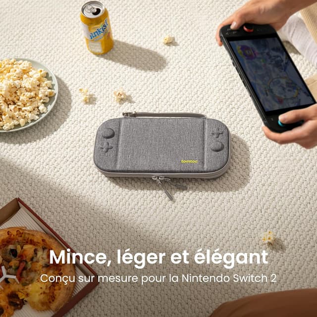 Detalle 2 de tomtoc Étui rigide pour Nintendo Switch 2 (2025) avec 12 cartouches de jeux