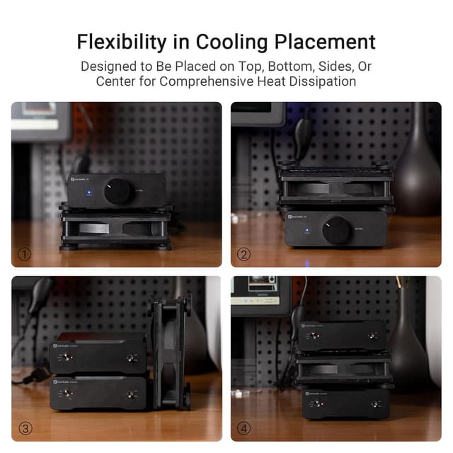 Detalle de Fosi Audio Ventola di raffreddamento USB per amplificatori stereo HiFi V3 Mono/ZA3