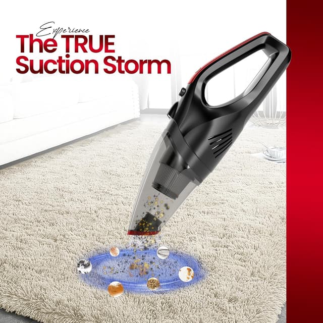 Detalle de Aerobe Advanced HandHeld Vacuum Cleaner (15,000 PA) – cordless car hoover with LED light