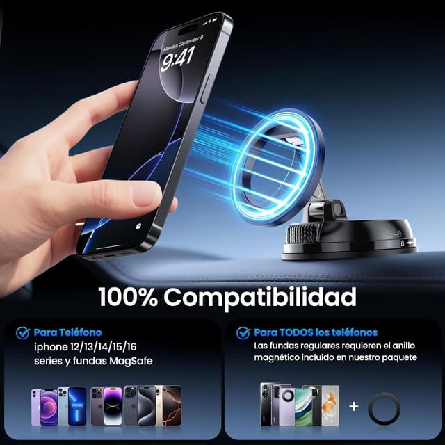 Thumbnail 5 de Soporte Movil Coche 360° 22 imanes