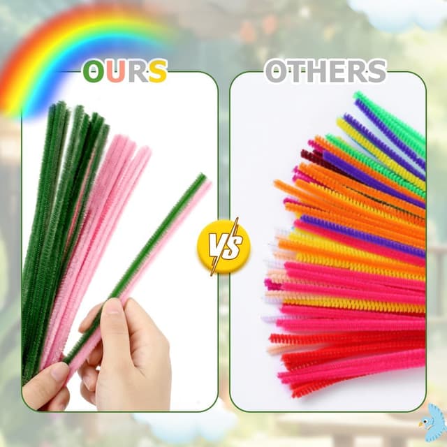 Thumbnail 5 de Ainiv 300 Stück Pfeifenreiniger 30 cm 🎨