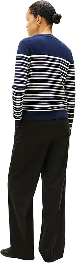 Detalle 2 de Tommy Hilfiger Co Jersey Stitch C-nk LS Swt Ww0ww44984 Suéter Azul XXS