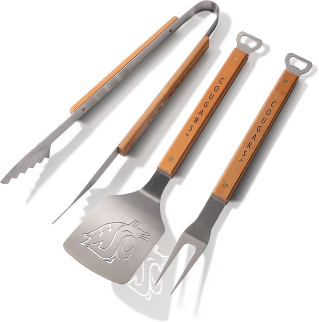 Detalle de YouTheFan NCAA Classic Series 3-Piece BBQ Set with Laser-Cut Design