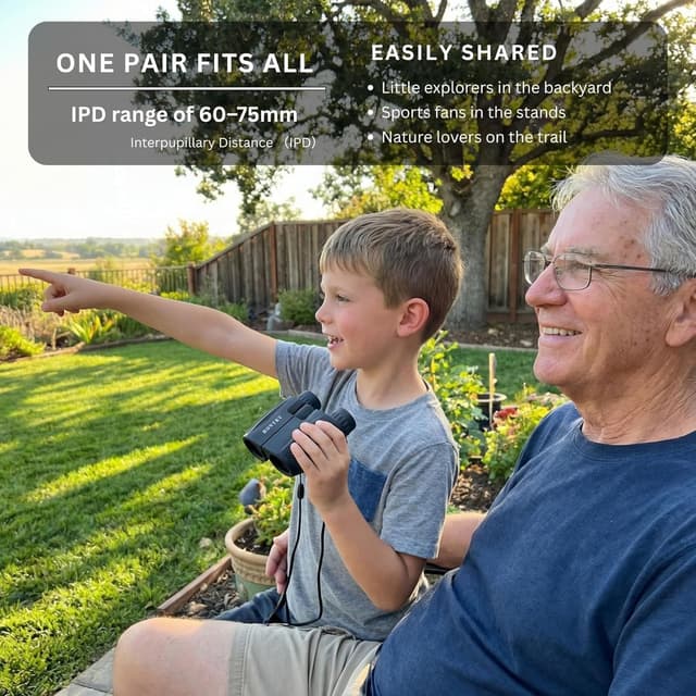 Thumbnail 5 de Hontry Binocolo 10x25 per birdwatching