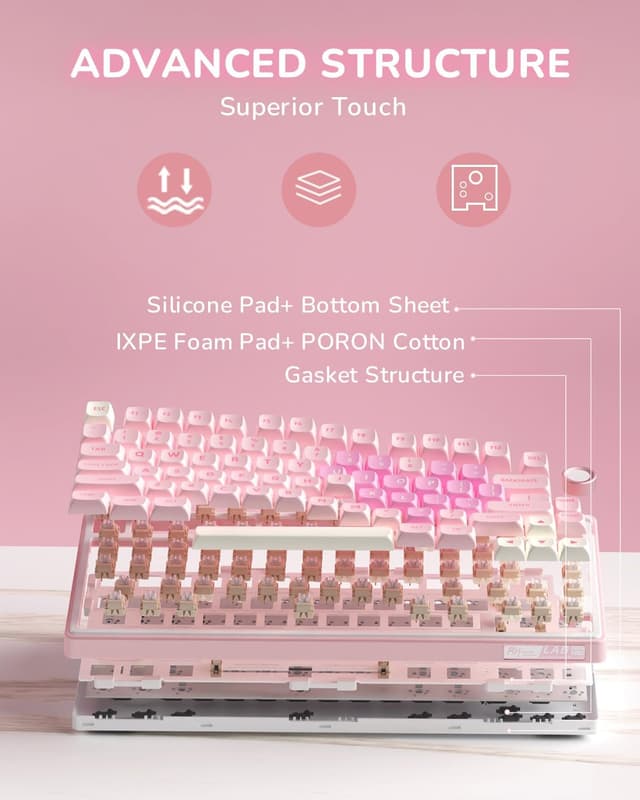 Thumbnail 4 de RK ROYAL KLUDGE R75 75% mechanical keyboard with knob