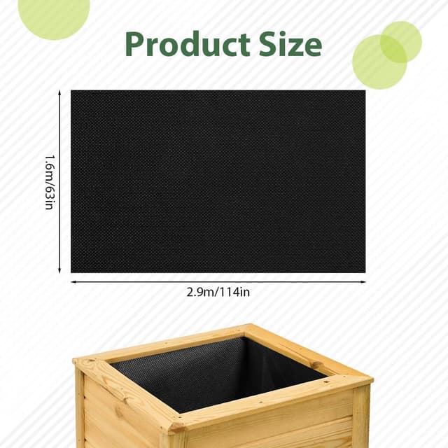 Detalle 2 de OFFCUP Rivestimento in tessuto per grandi fioriere e ortaggi 160 × 290 cm