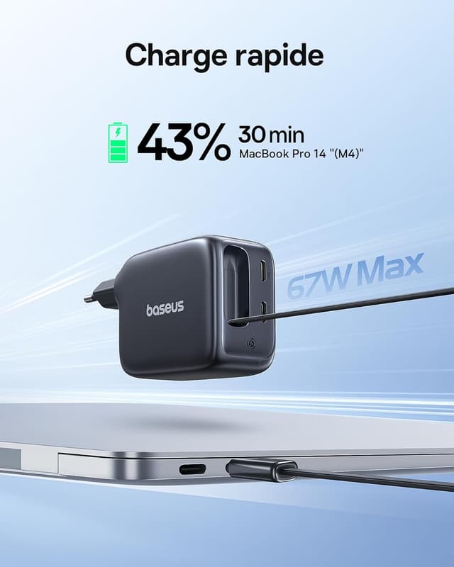 Detalle de Baseus Enercore Chargeur USB C 67 W