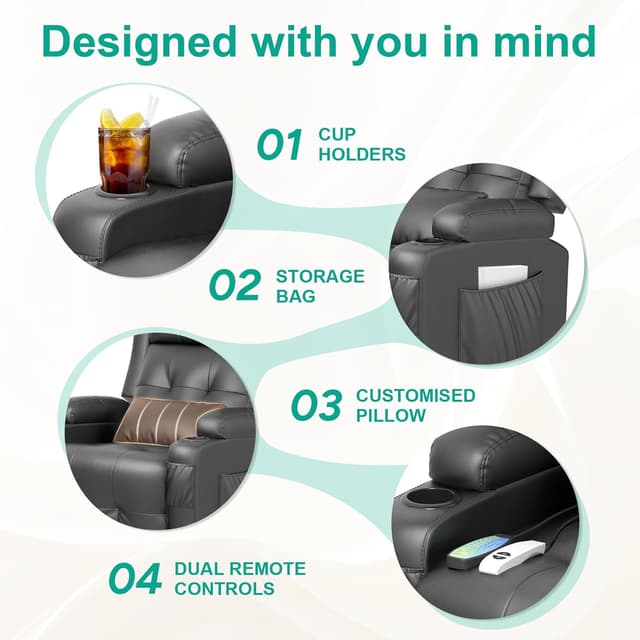 Detalle 2 de SQUEBILIFE Relaxsessel 8-Punkt Massage