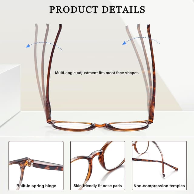Thumbnail 2 de ZONLON 5 Pack Retro Reading Glasses 5pcs