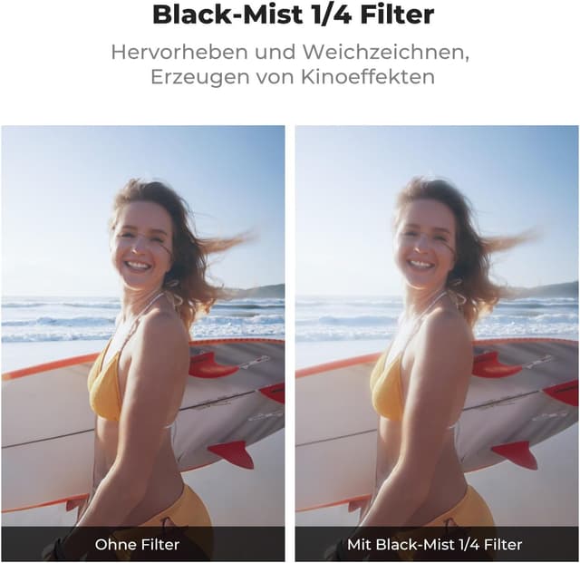 Detalle de K&F CONCEPT Clip-On CPL VND Black-Mist 1/4 Effektfilter-Set für DJI Osmo Action 6 (3er-Pack)