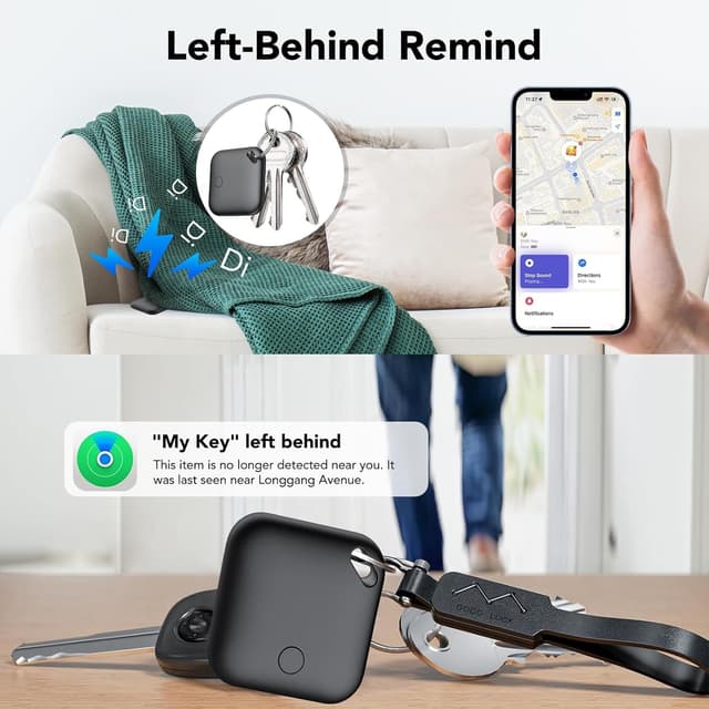 Detalle 2 de CASCHO Air Tracker Tags (4-Pack) — Apple Find My Bluetooth smart item locators (MFi certified, iOS only)