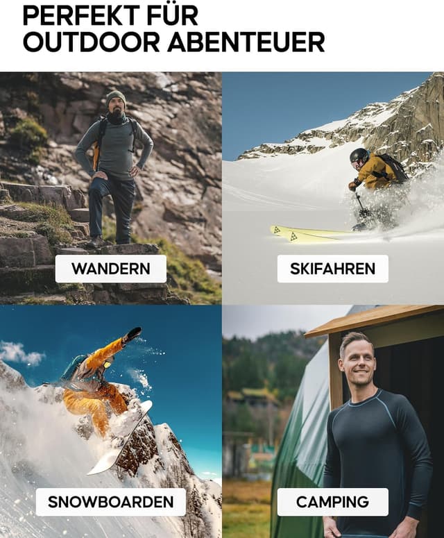 Thumbnail 5 de DANISH ENDURANCE Merino Thermounterwäsche Herren – Thermo-Set